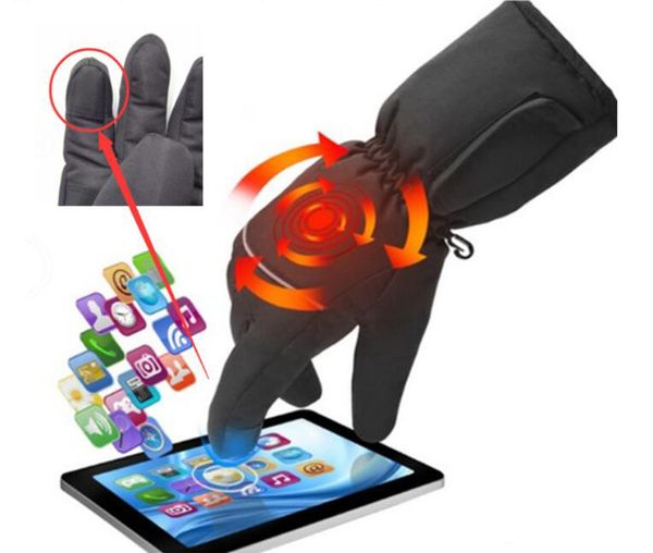 

touchscreen rechargeable electric battery heated gloves winter warm thermal ski cycling outdoor climbing mittens