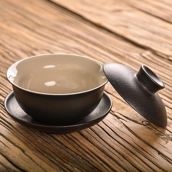 

танпин черный японский керамический чайник gaiwan чай чай керамический чай наборы чая кунг-фу 100 мл bbyzkd