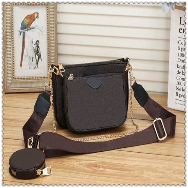 

hh 3in1 set mahjong bags for luxury women real pu leather designer shoulder bag fashion all-match messenger chain female purse