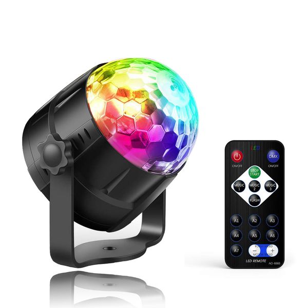 

5w led stage light usb flash lamp colorful rotating lamp dj crystal magic ball laser lamp ac100-240v led party lights us/eu/au/uk plug