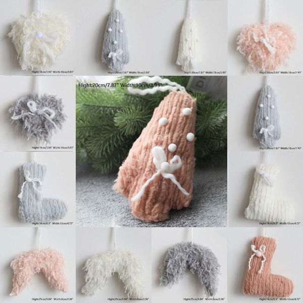 

christmas decorations knitted woolen hanging pendant gift bag small candy stockings