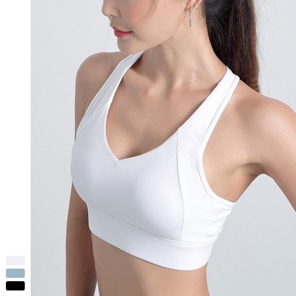 

gym clothing arrival woman seamless yoga bralette high elastic breathable cycling running camisole stretchy solid color padded sling vest, White;black