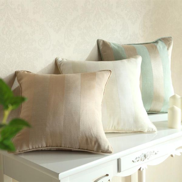 

stripe cushion covers 45x45 cm square elegant l throw pillow cover for car chair sofa 2 pieces simple pillowcase with zipper
