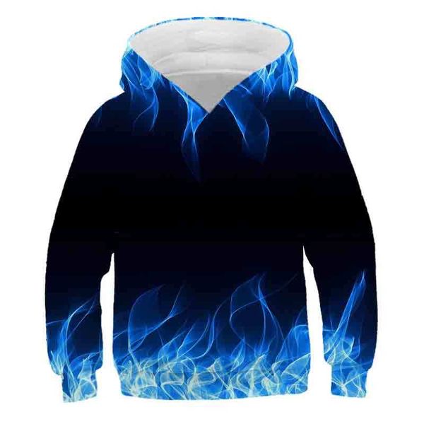 

cool colorrful flame 3d boys girls hoodies harajuku funny sweatshirt hooded casual streetwear pullover shirt autumn clothes teen 201130, Black