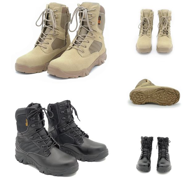 

2020 non-brand men cowhide suede delta tactical military boot outdoor high-desert combat boots mens shoes 39-46, Black