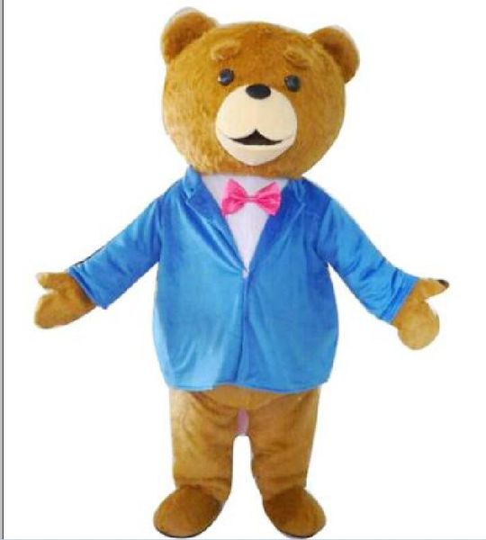 2019 Vendita calda Adorkable Teddy Bear Adult Mascot Costume Festa di compleanno Halloween Outdoor Outfit Suit