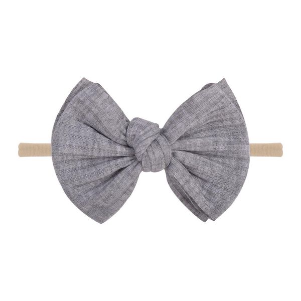 

1piece solid colors cotton hair bows baby headband soft headwrap for girls children samll bowknot kids hair accessories q sqchsl, Slivery;white