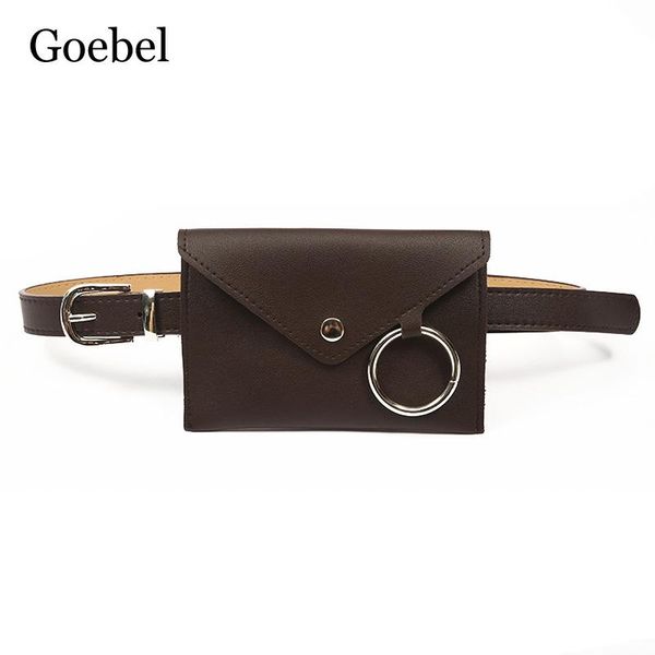 

belts creative ring envelope bag mobile phone belt lady decorative personality fashion female, Black;brown