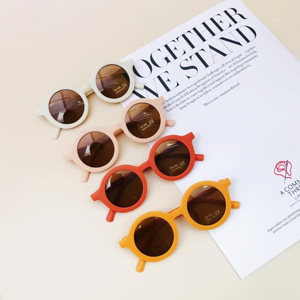 

sunglasses kids round uv400 protection sun glasses, White;black