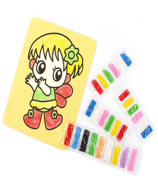 

5pcs diy 9 color painting sand professional colorful kids backup sand bar children's learning educational baby drawing sands gyh wmttpb