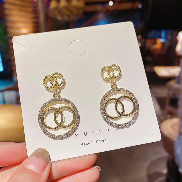 

925 tide new fashion geometric earrings net red earrings simple personality, Silver