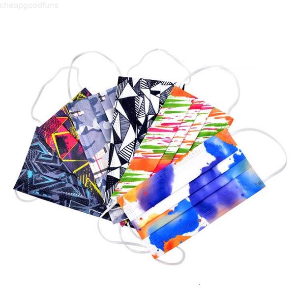 

three layers disposable face mouth cover with melt-spray anti-dust party masks personalized printing designer mask for adults