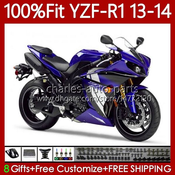 Carrozzeria OEM adatta al 100% per YAMAHA MOTO YZF-R1 YZF-1000 YZF R 1 1000CC 13-14 Corpo 94No.44 YZF R1 Factory blu 1000 CC YZFR1 13 14 YZF1000 2013 2014 Kit carenatura per stampi ad iniezione