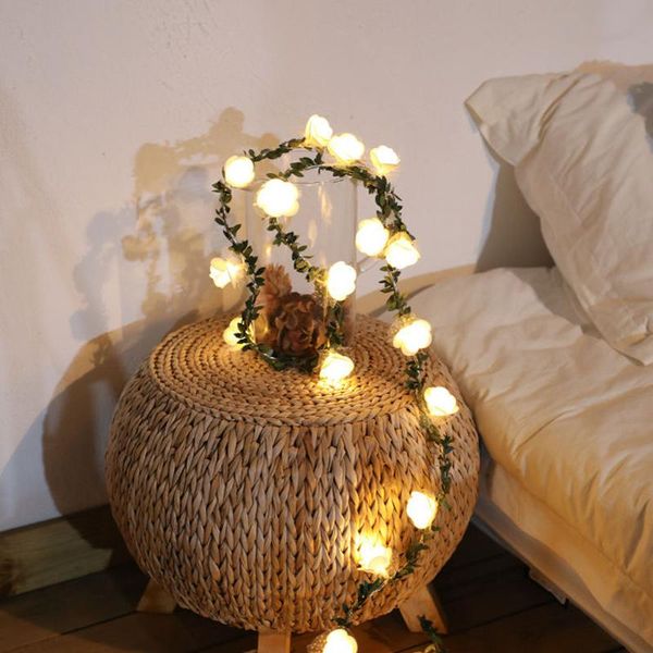 

10 20 40leds rose flower fairy light battery string lights for valentine's day event party christmas garland decor luminaria swy wmtyvr