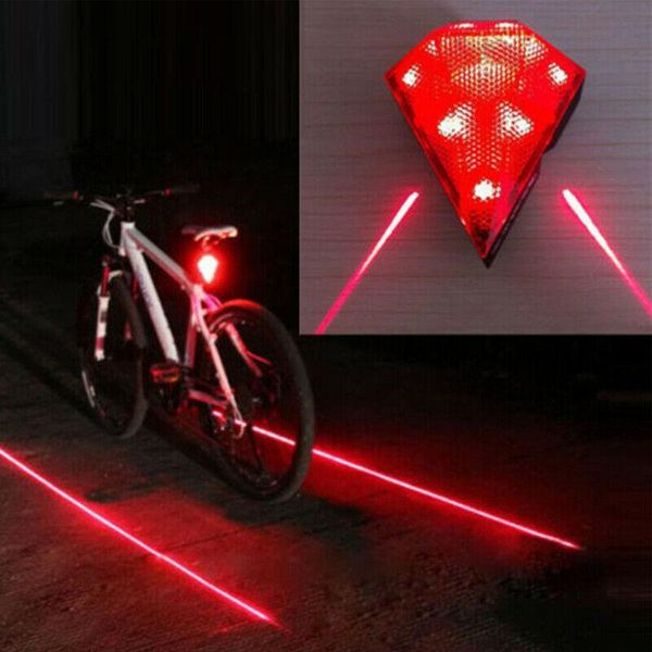 

cycling bicycle bike rear tail safety warning light 8 led 2 flashing lamp sec88