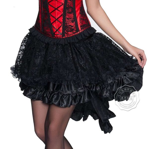 

court black punk asymmetric style slanting drs with big swing and pompous skirt, Black;gray