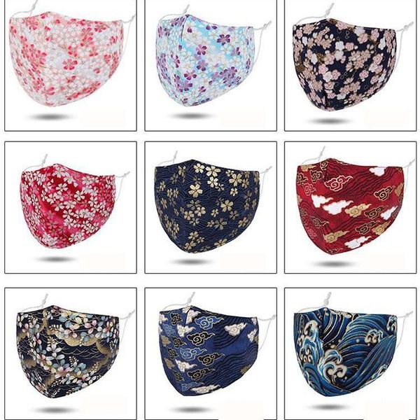 

flower face mask anti dust hwc1395 color designer cloth facemask reusable luxury mouth mask in wind available 18 cold kmjte