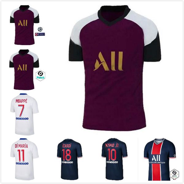 

2020 париж неймар jr футбол джерси взрослые дети kit футбол джерси verratti mbappe marquinhos di мария icardi рубашки майо де пари 20/21, Black;yellow