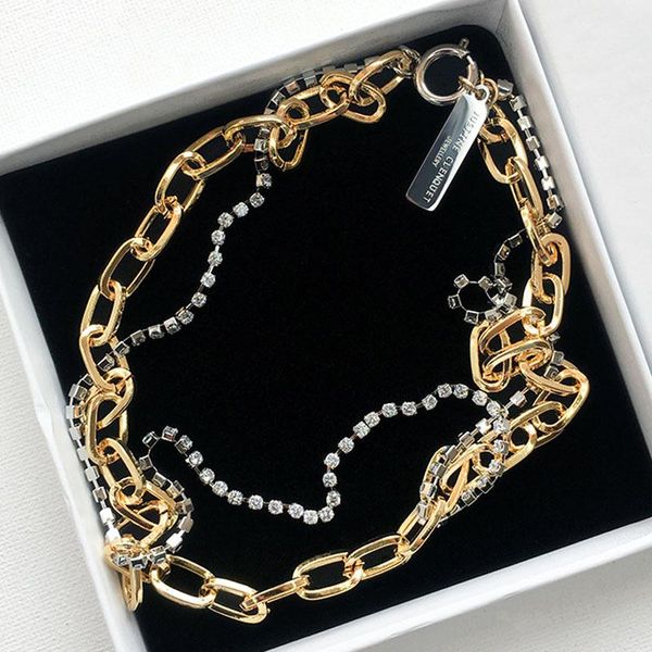 

popular jewelry for men women necklaces stainless steel punk gifts classic double gold designer new accessories, Silver