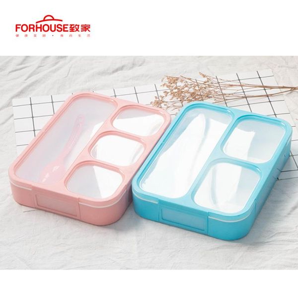 

1000 мл обедные коробки еды для хранения фруктов контейнер для хранения портативный бойнтовары для детей с ложкой jllbil