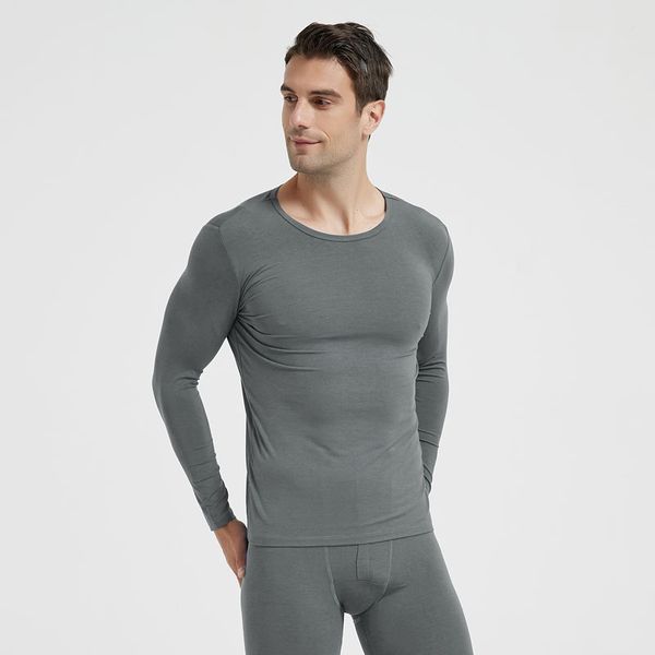 

2021 new men bamboo fibers soft thermal underwear pants winter round collar undershirt long johns define leggings up2c, Black;white