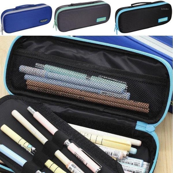 

1 pc creative canvas multifunction pencil cases bags pouch large capacity pen box gift office school statioanry supplies 049211