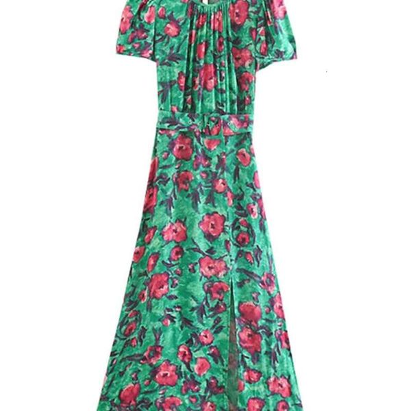 

gh30 new women's floral print dress, Black;gray