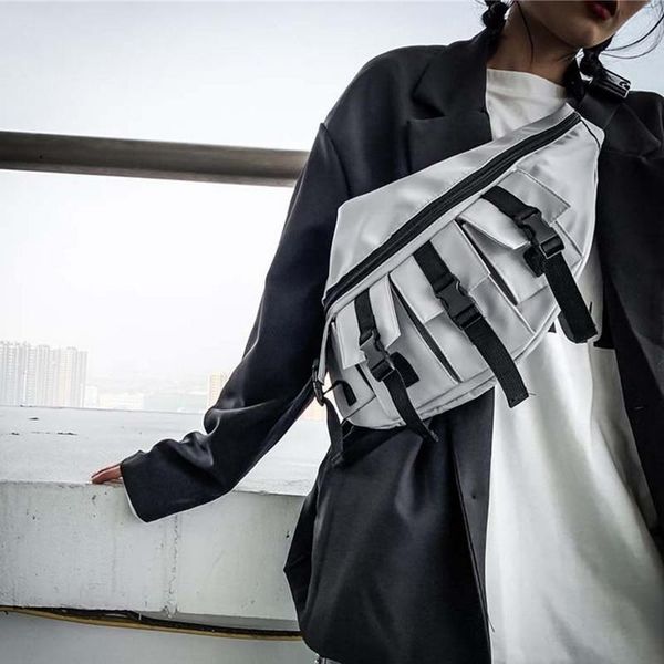 

fanny waist bag men waterproof fashion large chest pack outdoor sport crossbody bag casual multi-pocket travel male bum belt