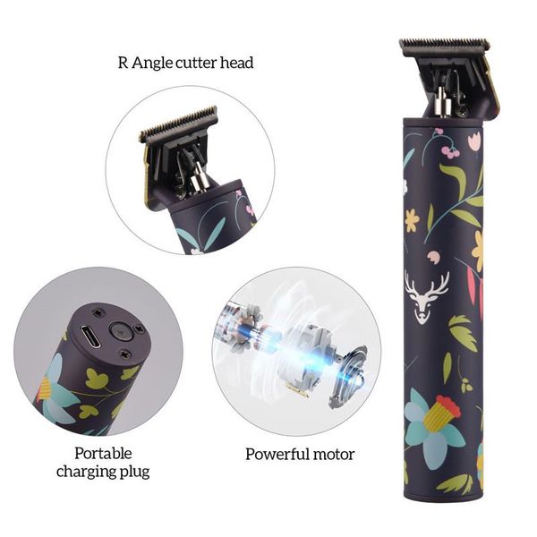 

профессиональные мужские триммер для волос clipper 0 мм baldhead cutter beard beard barber barber split finish режущая машина для резания дл