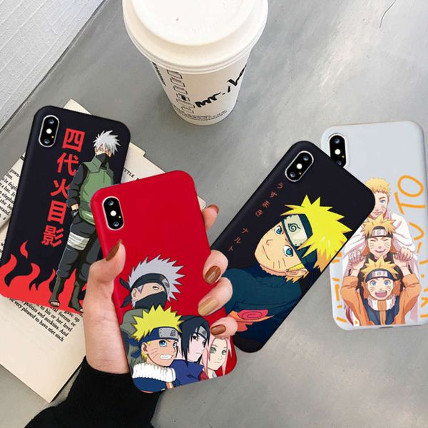 

naruto sasuke kakashi cartoon mobile phone cover vip, japane animation naruto soft back cover, vip 1211 678 plus x xr xs max se2020