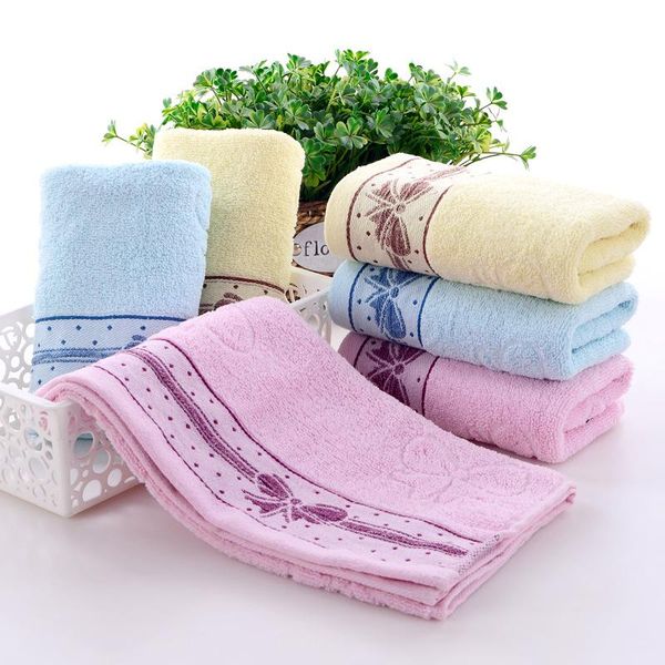 

towel cotton bow heart jacquard factory direct supply custom embroidery