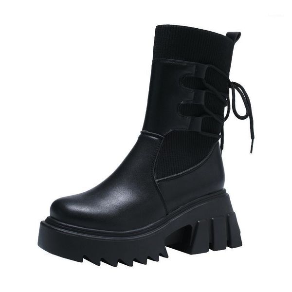 

boots timalina winter women leather shoes for ankle motorcycle woman booties female botas mujer1, Black
