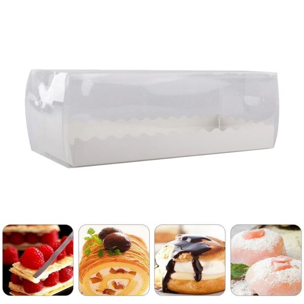 

10 set roll cake box long shape cake box pastries cookies cakes pies storage