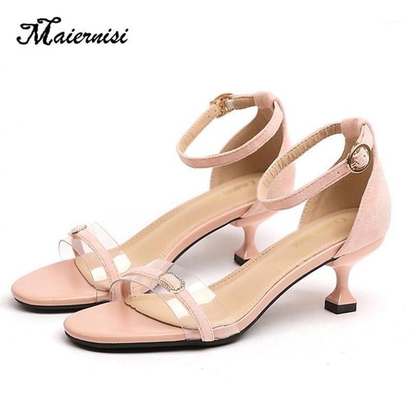 

dress shoes open toe buckle high heels sandals with women crystal cashmere thin section heel ladies party1, Black