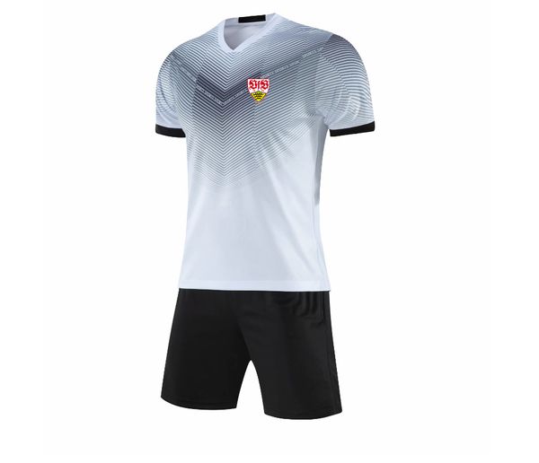 VfB Estugarda Crianças Fatos de lazer Camisa de lazer Adulto conjunto de terno de manga curta Camisa masculina de lazer ao ar livre Correndo roupas esportivas