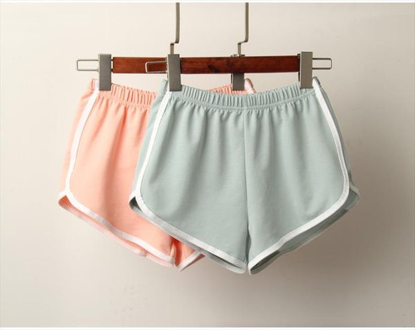 

sports shorts женские летние 2020 новый конфеты цвет анти опустошенные тощие шорты случайные повседневная леди эластичная талия пляж корренд, White;black