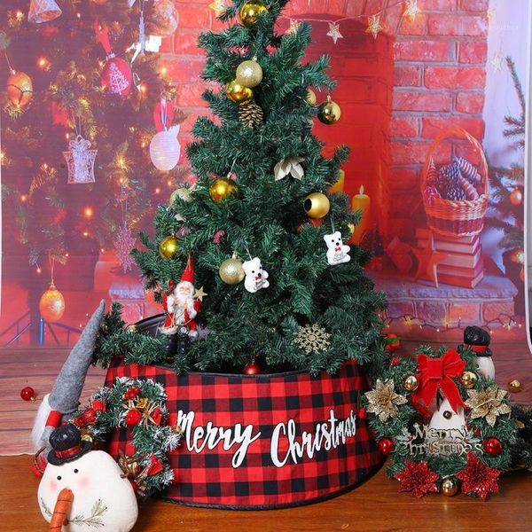 

merry christmas christmas tree red skirt base cover party home tree decor xmas collar decoration1