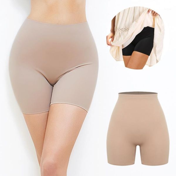 

anti chafing safety pants femme invisible shorts under skirt ladies seamless underwear ultra thin comfortable control panties1, Black;pink