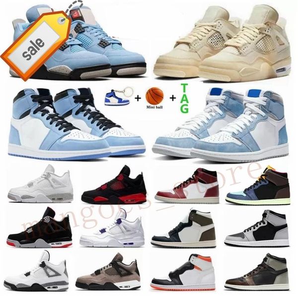 

university blue jumpman 1 1s mens basketball shoes black cat 4 4s sail obsidian unc hyper royal bred pure money twist men sports women l