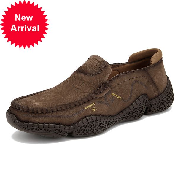 

sapatos couro de qualidade da marca mocassins 2020 novo respirvel casual conduo oxfords masculinos, Black