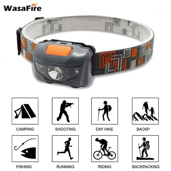 

wasafire super mini led headlamp 4 modes frontal white red light head torch waterproof head lamp for bicycle light1