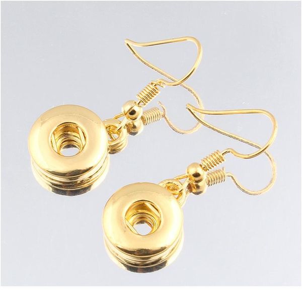 

fashion snap earring metal charm snap earring fit 12mm button snap diy jewelry zi009-12mm fashion sqcwkf, Golden