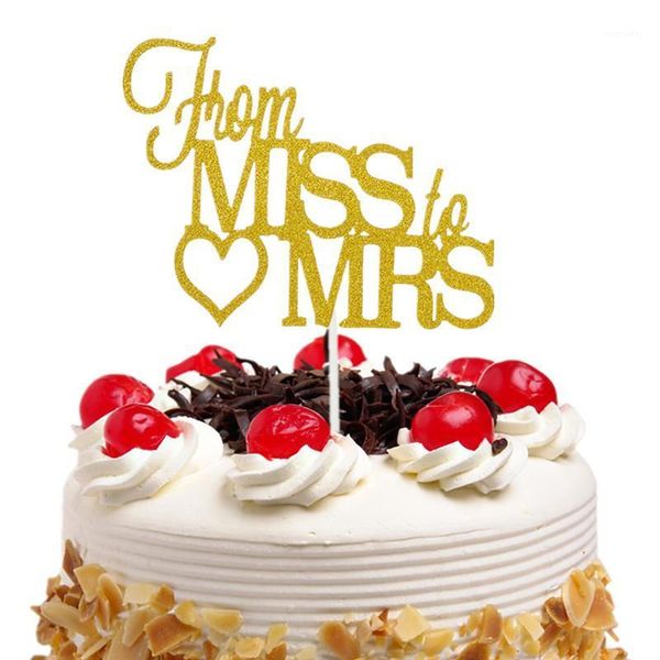 

other festive & party supplies cake er from miss to mrs bride wedding cupcakes flags for decor mariage mr family ers bridal shower p