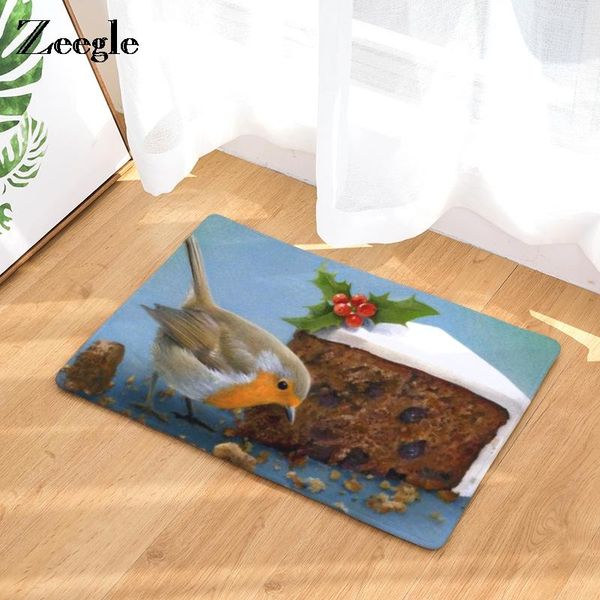 

cushion/decorative pillow zeegle bird and cake printed entrance doormat kitchen floor carpet home decor anti-slip bathroom bath mats outdoor