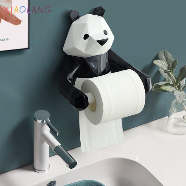 

tissue boxes & napkins resin panda figurin roll toilet holder wall mounted paper box bathroom decoration
