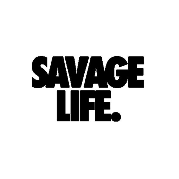 

14.6cm*8.5cm savage life. personality vinyl car sticker waterproof decal accessories black silver c15-1569