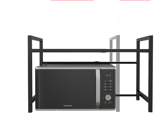 

hooks & rails kitchen organizer holder microwave oven shelf metal multi function stand two layers dish space saving rack tool