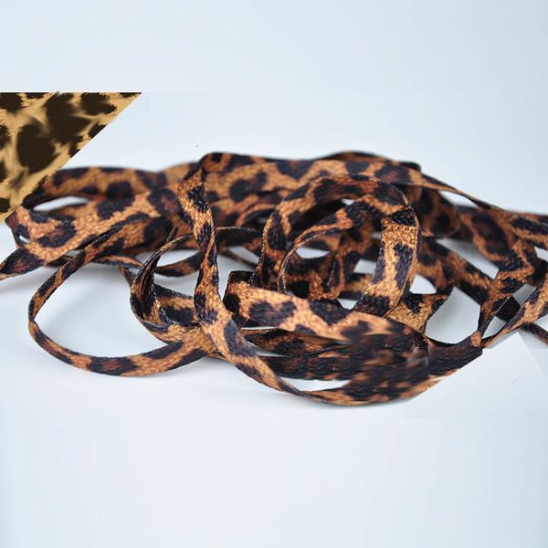 

fashionable metro classical leopard print shoestrings 120cm/47inch luxury flat shoelaces for casual shoes sneaker