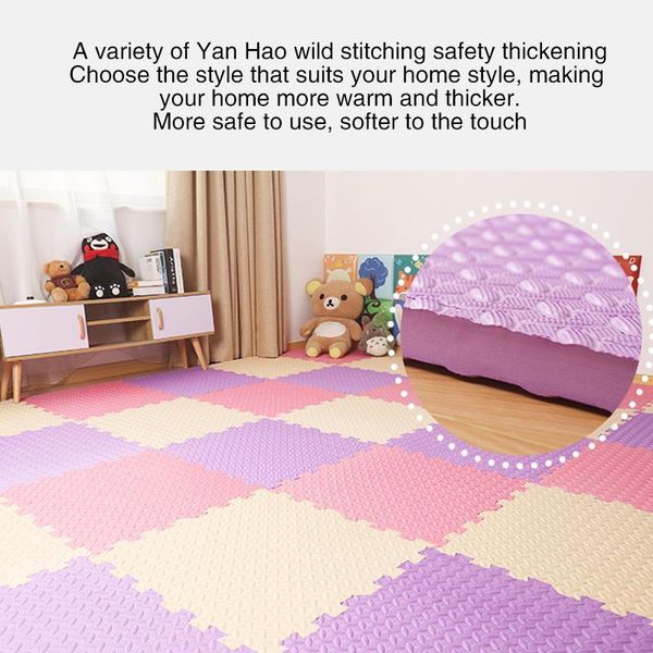 

floor mat 30x30cm bedroom indoor furniture eva colorful soft children room playing game wood grain home decoration1