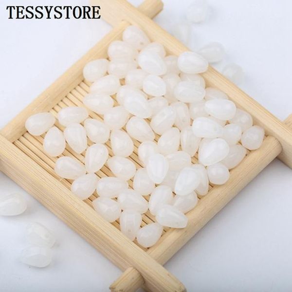 

20pcs 6*9mm water droplets shape lampwork beads multi gradient color glass beads for jewelry making earrings diy accessories wmtrkw